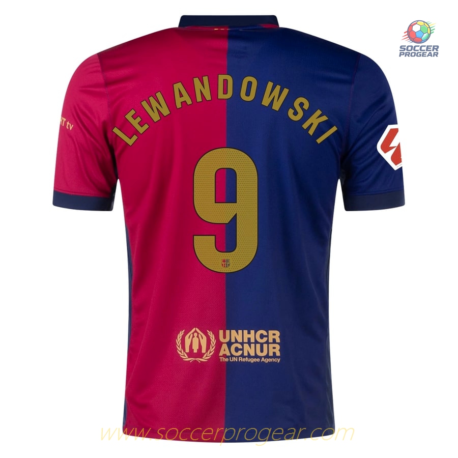 Barca Youth Football Kit Soccer Jersey 2024-25 Edition Home Lewandowski