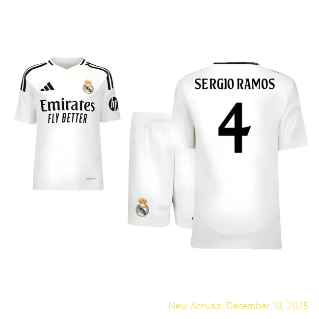 2024-2025 Real Madrid RM Premium Home Youth Kit (Sergio Ramos 4)