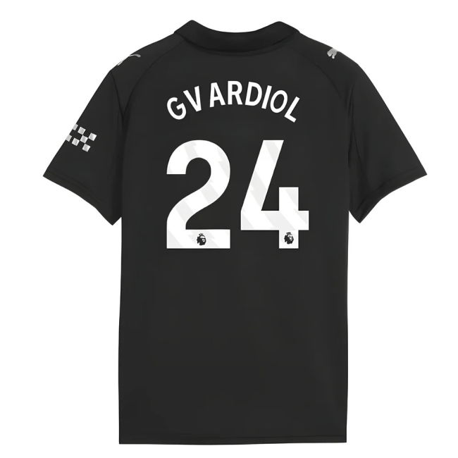 Elite Performance Football Man City Away Shirt Kids Gvardiol #24 2...