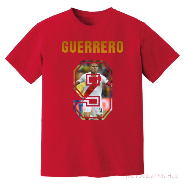 Paolo Guerrero Peru Name And Number T-Shirt (Red)