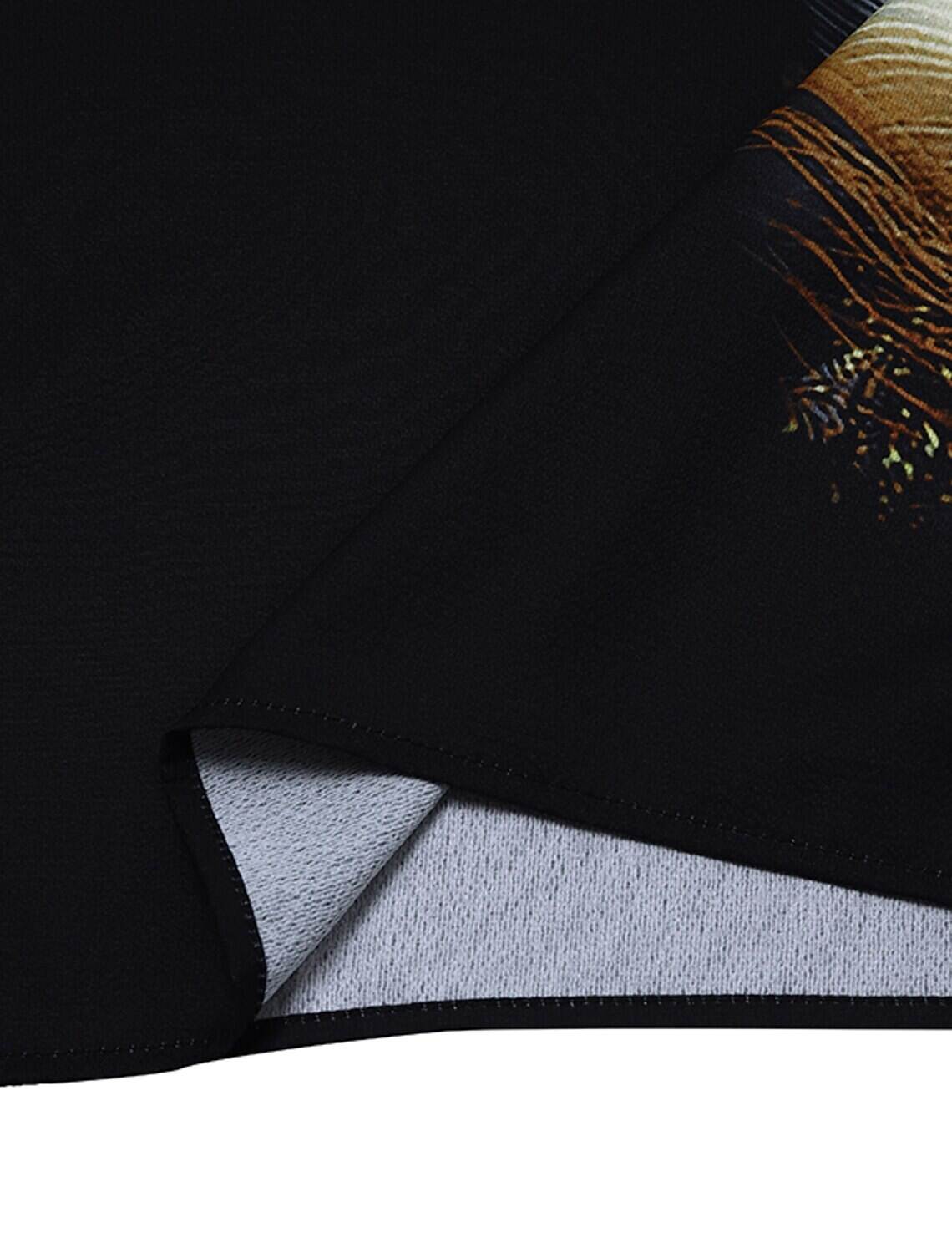 Women's Plus Size Shirt Blouse Chiffon Vintage Holiday Casual Print Dolman Sleeve 3/4 Length Sleeve Crew Neck Daily Weekend Summer Spring Fall