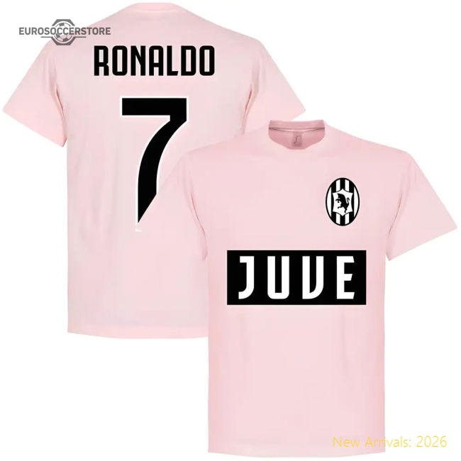 Trending Top-Quality Juve Ronaldo 7 Team T-Shirt - Pink