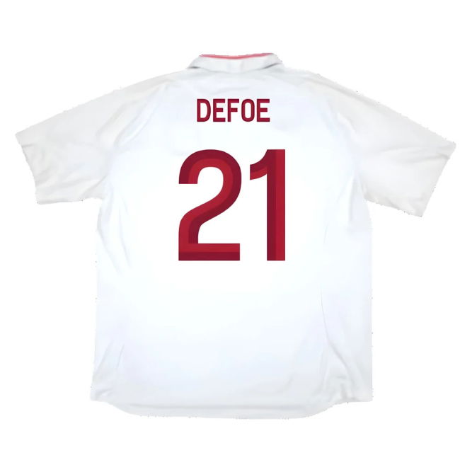 Defoe 21 Authentic Replica England Home Replica Jersey for Adults