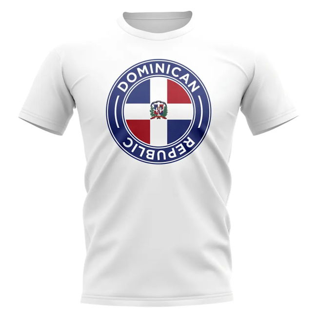 Dominican Republic Football Badge T-Shirt (White)