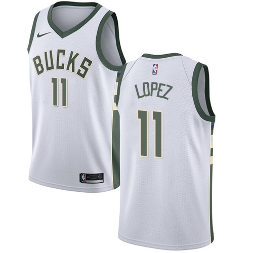 White MIL Milwaukee Bucks #11 Nike Classic Jersey Game Day Wear
