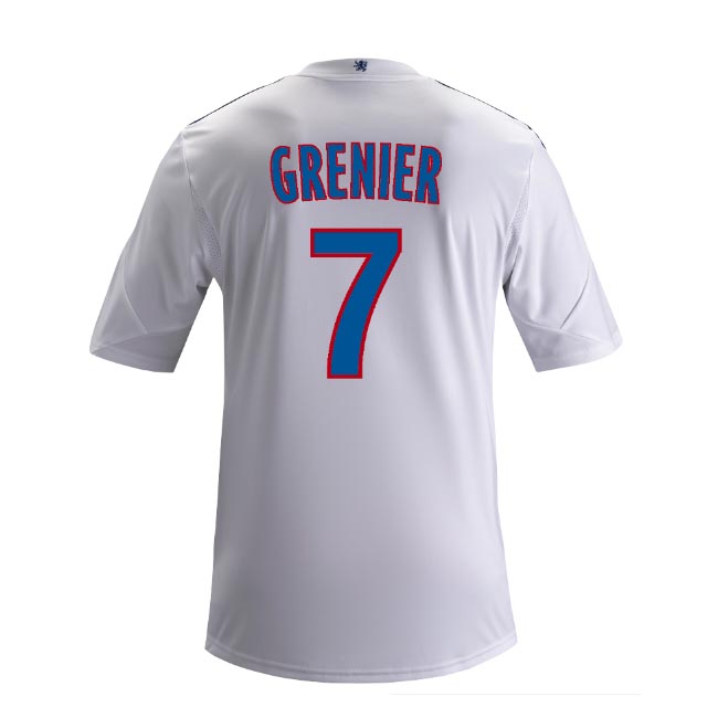 13-14 Olympique Lyonnais 7 Grenier Home White Jersey Shirt - Official