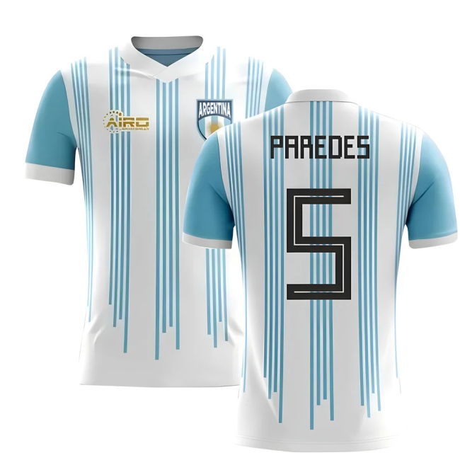 National 2025-2026 Argentina Home Concept Football Shirt (Paredes 5)