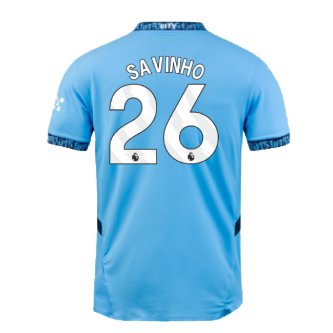 Savinho 26 Genuine 2024-2025 Man City Premier League Home Kit