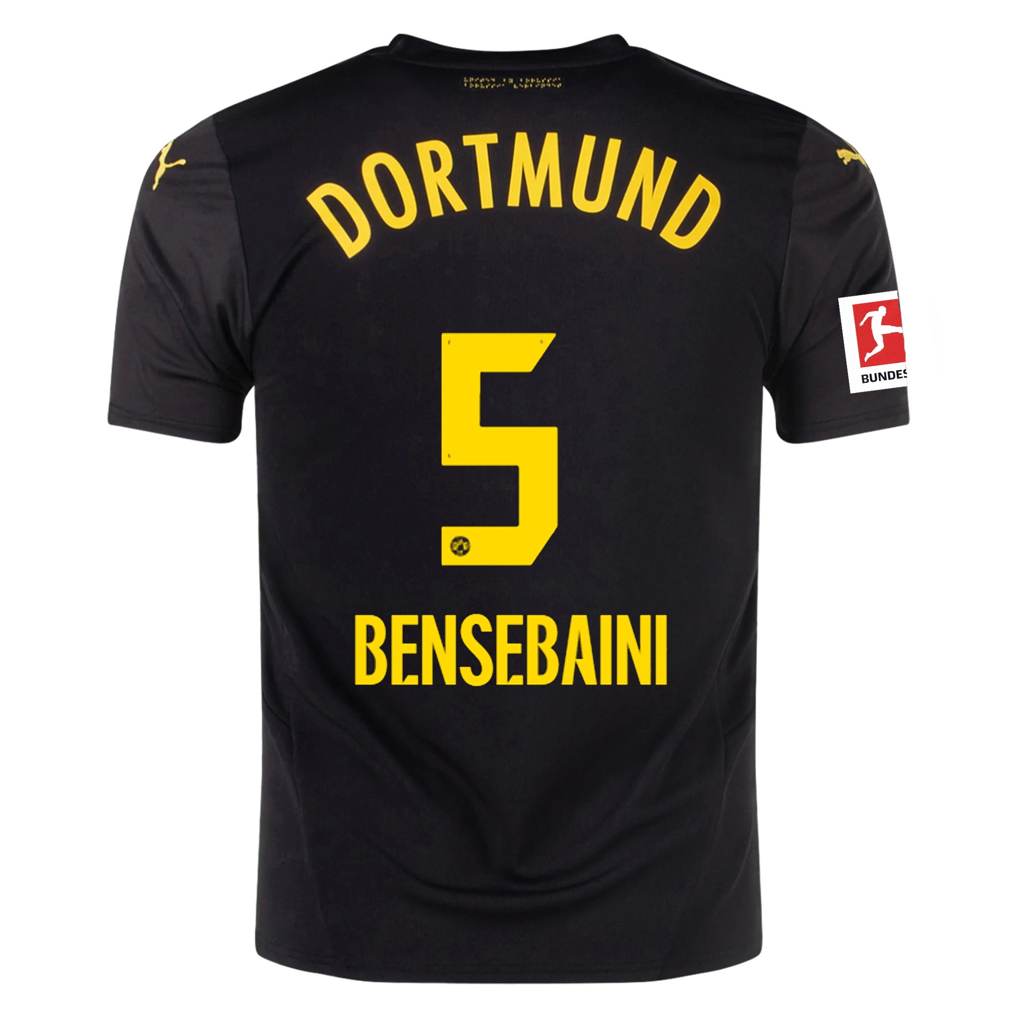 Borussia Dortmund Bensebaini 2024-2025 Bun Away Jersey – Authentic Shirt