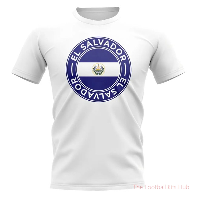 El Salvador Football Badge T-Shirt (White)