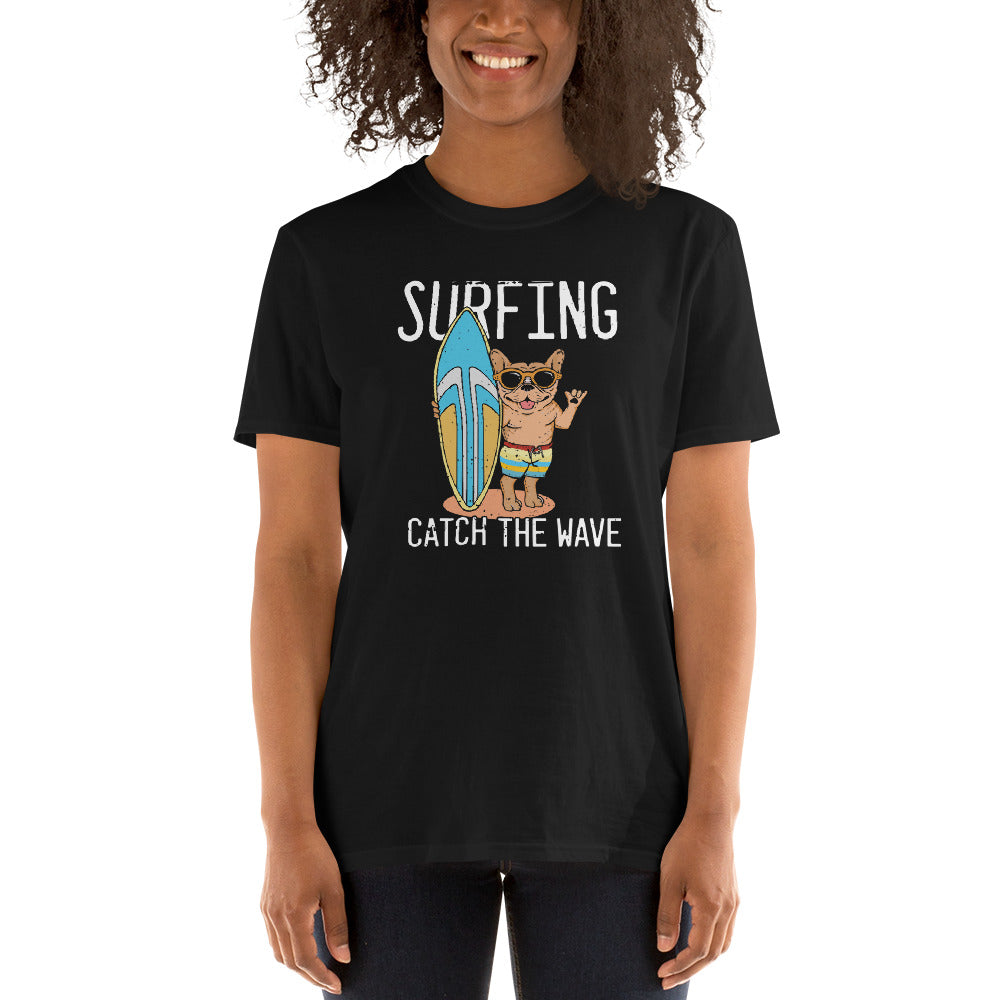 Wave - Bulldog Inspired Short-sleeve Unisex T-shirt For Frenchie Fans