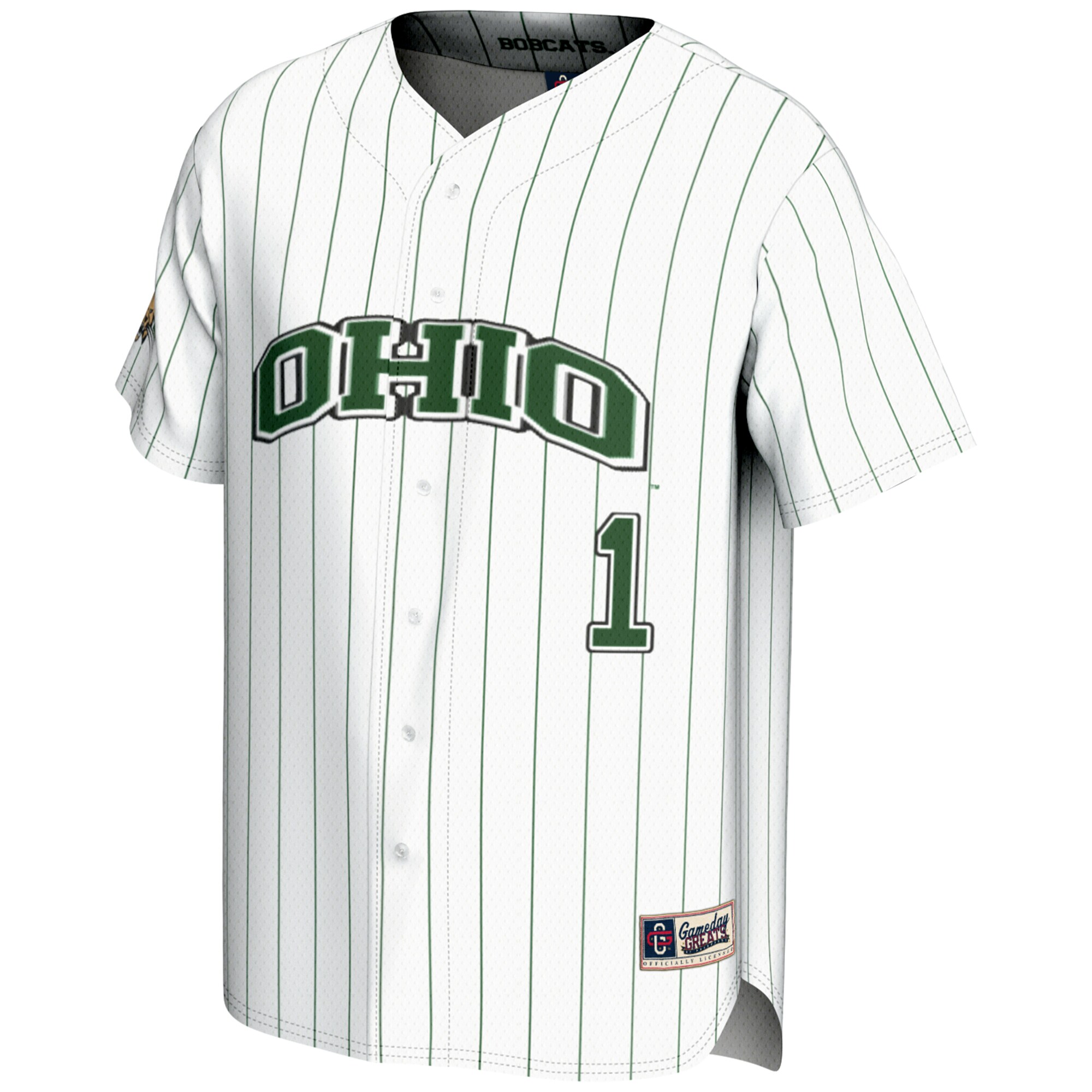 [DDG] Ohio Bobcats GameDay Greats Lightweight Baseball Jersey - White