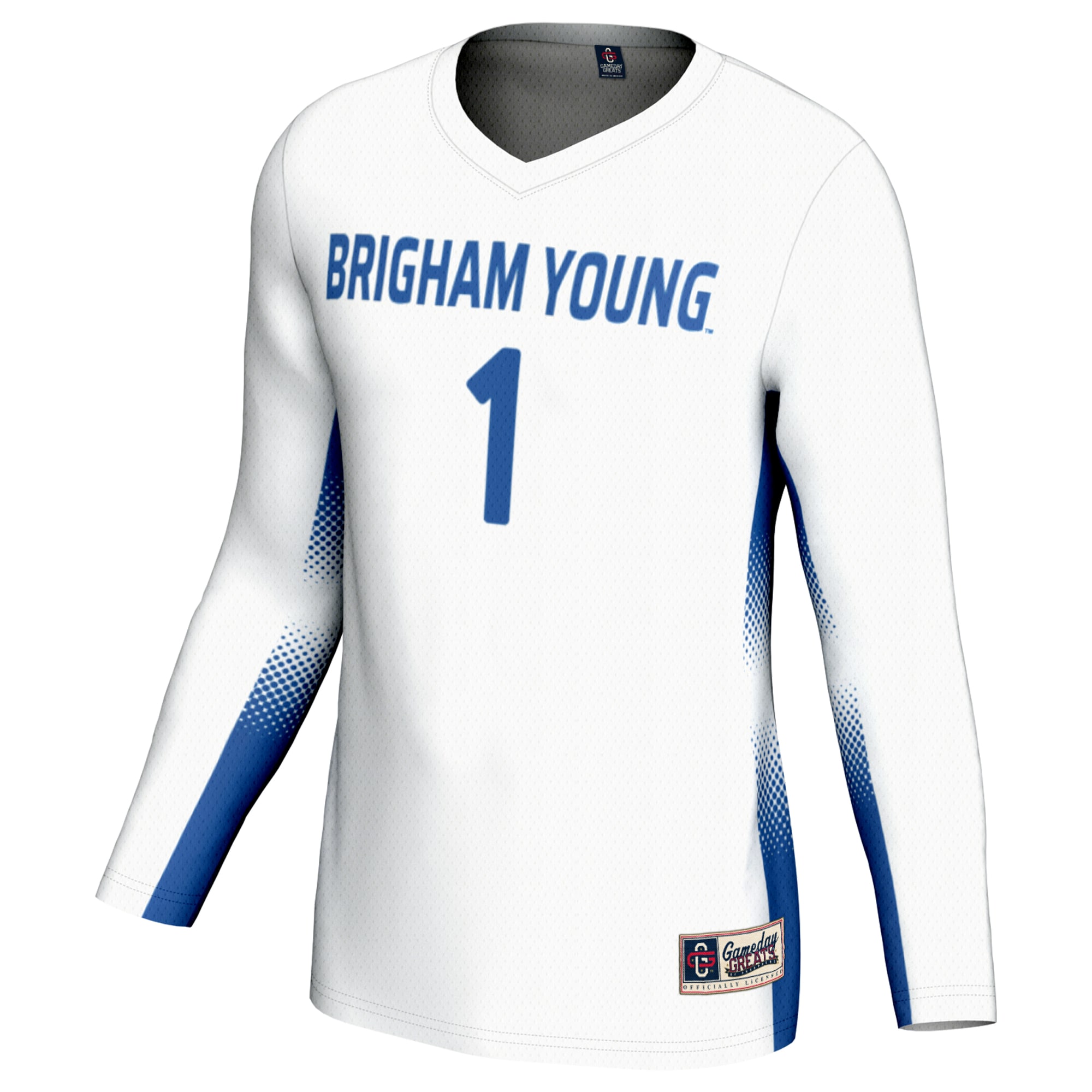 [NJP] BYU Cougars GameDay Greats Unisex Lightweight Volleyball Jersey - White
