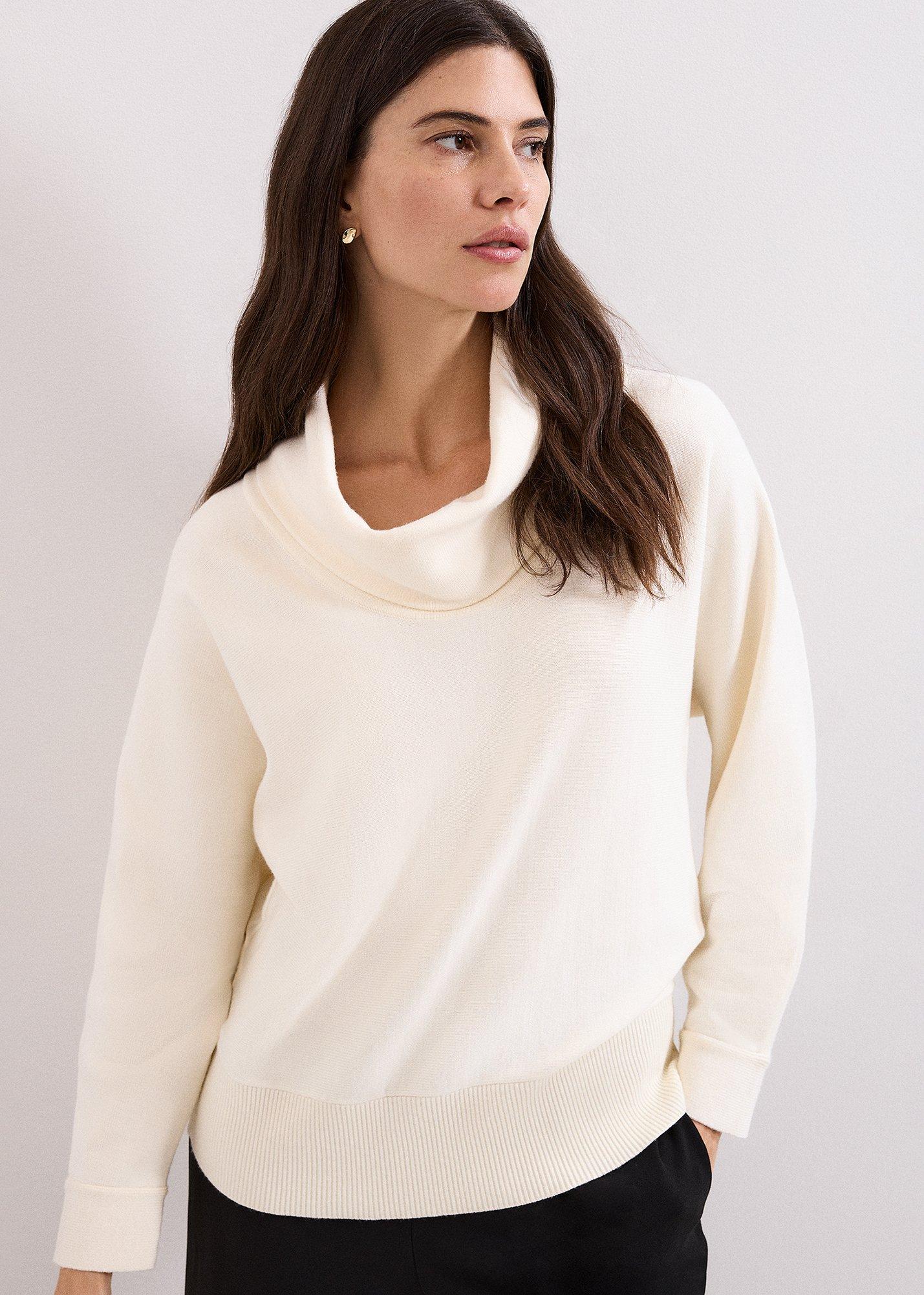 Rosalie Ivory Soft Cowl Neck Jumper