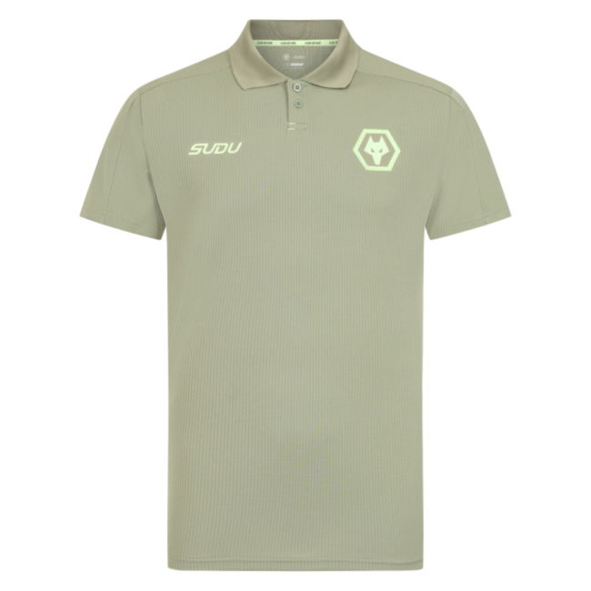 2025-2026 Wolves Players Travel Polo Jersey (Khaki)