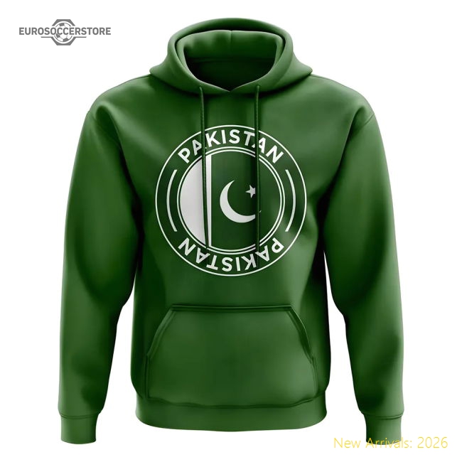 Elite Pakistan Football Badge Hoodie (green) - Cost-effective
