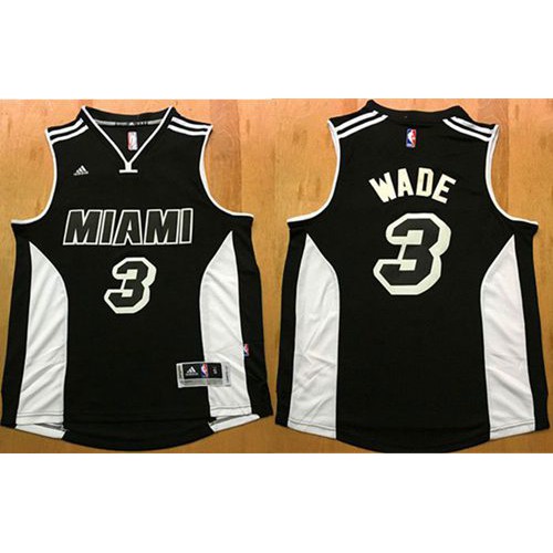 Heat Black Miami Heat #3 Jersey - Great Value NBA Fan Apparel