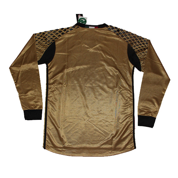 Moisture Wicking AC Milan Golden LS Goalkeeper 201617 Soccer Jersey