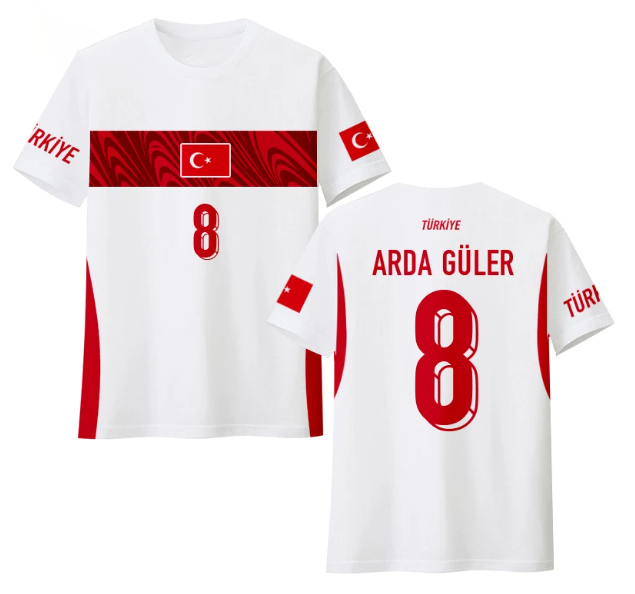 [JGK] Turkey Arda Güler 8 Red Wave Away Jersey Women 2026 World Cup