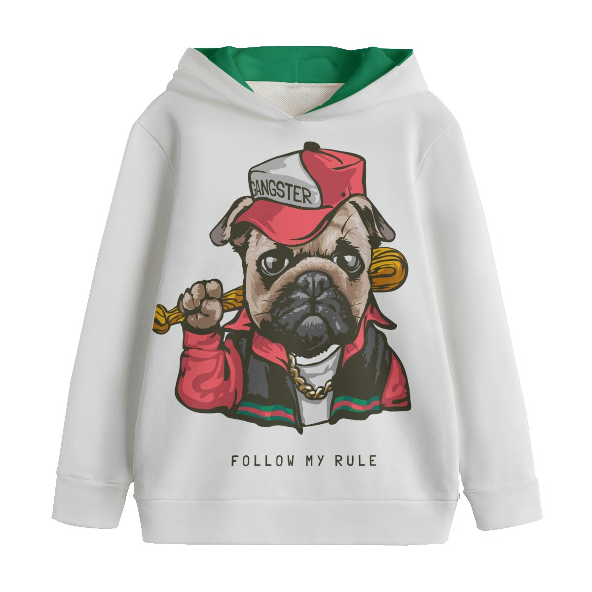 French Bulldog Bella All Over Print Kid's Pullover Hoodie Durable Dog Item