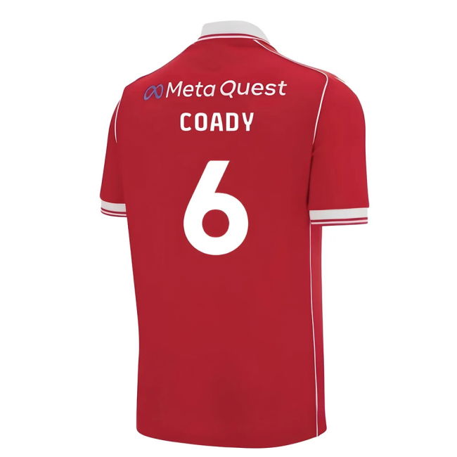High Performance Football Wrexham Home Shirt Coady #6 Latest Editi...
