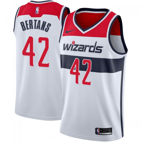 White Nike W. Wizards #42 NBA Jersey Premium Quality Premium Quality