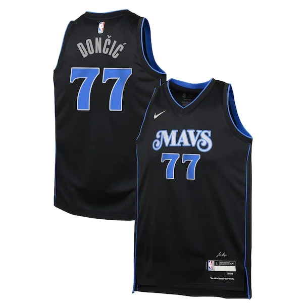 Luka Dončić DAL Swingman Jersey - top-tier NBA - Black game-day