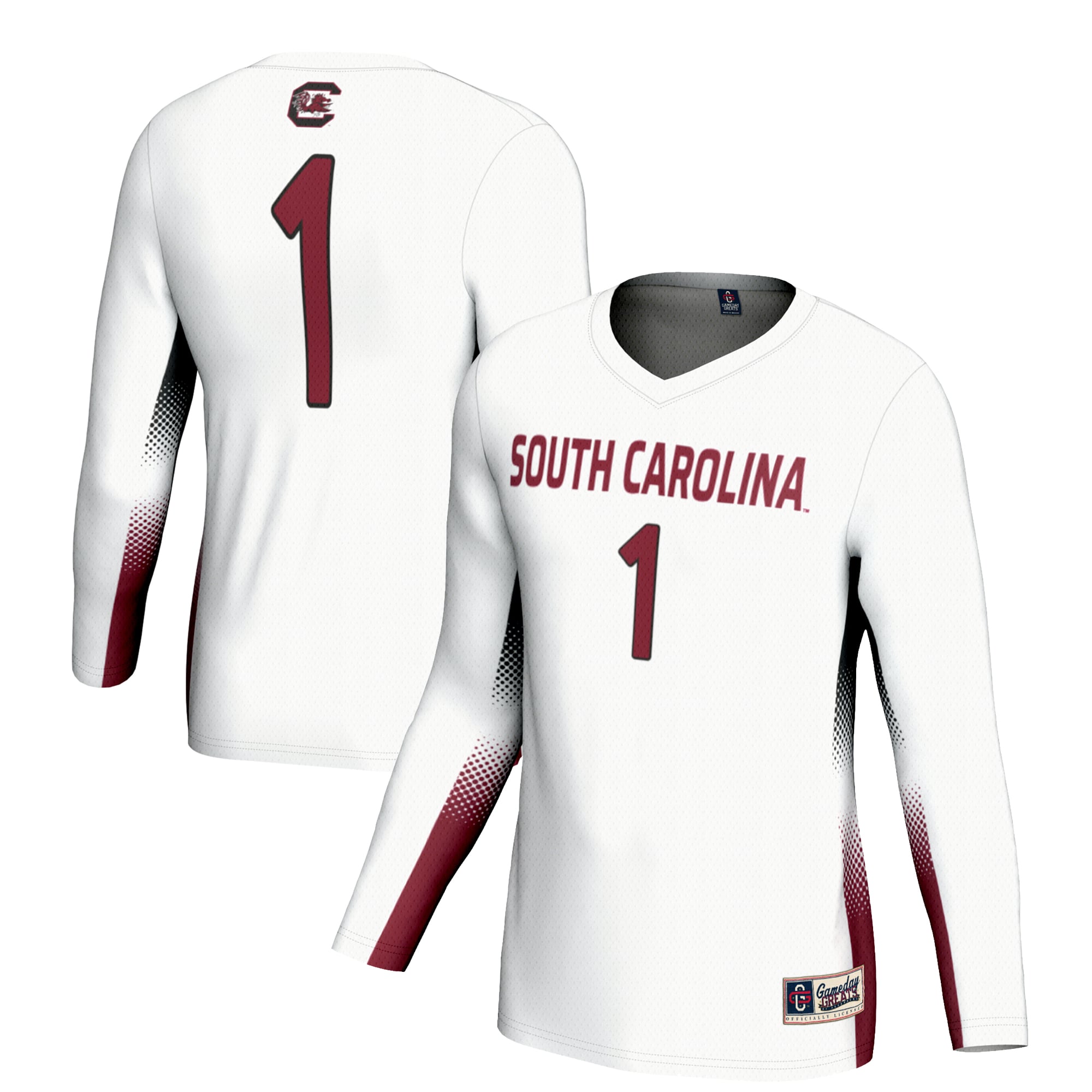 #1 South Carolina Gamecocks GameDay Greats Unisex Lightweight Volleyball Jersey - White