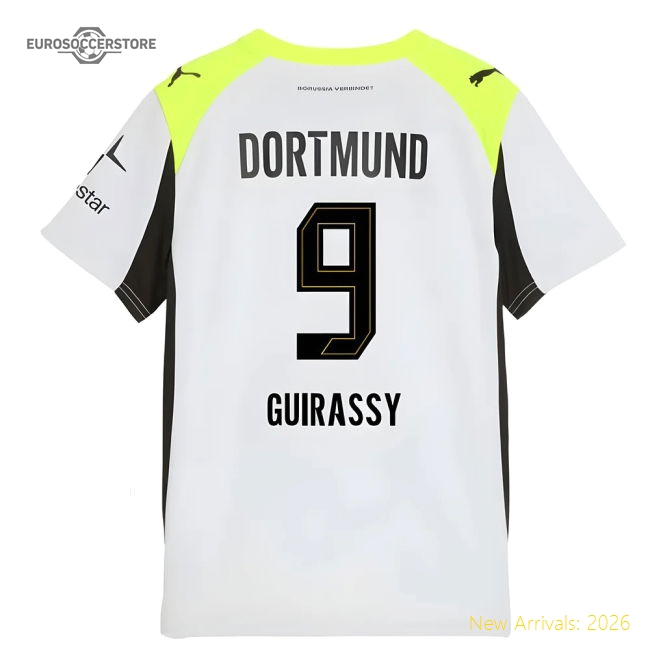 High-Quality 2025-2026 Borussia Dortmund Away Shirt (Kids) (Guirassy