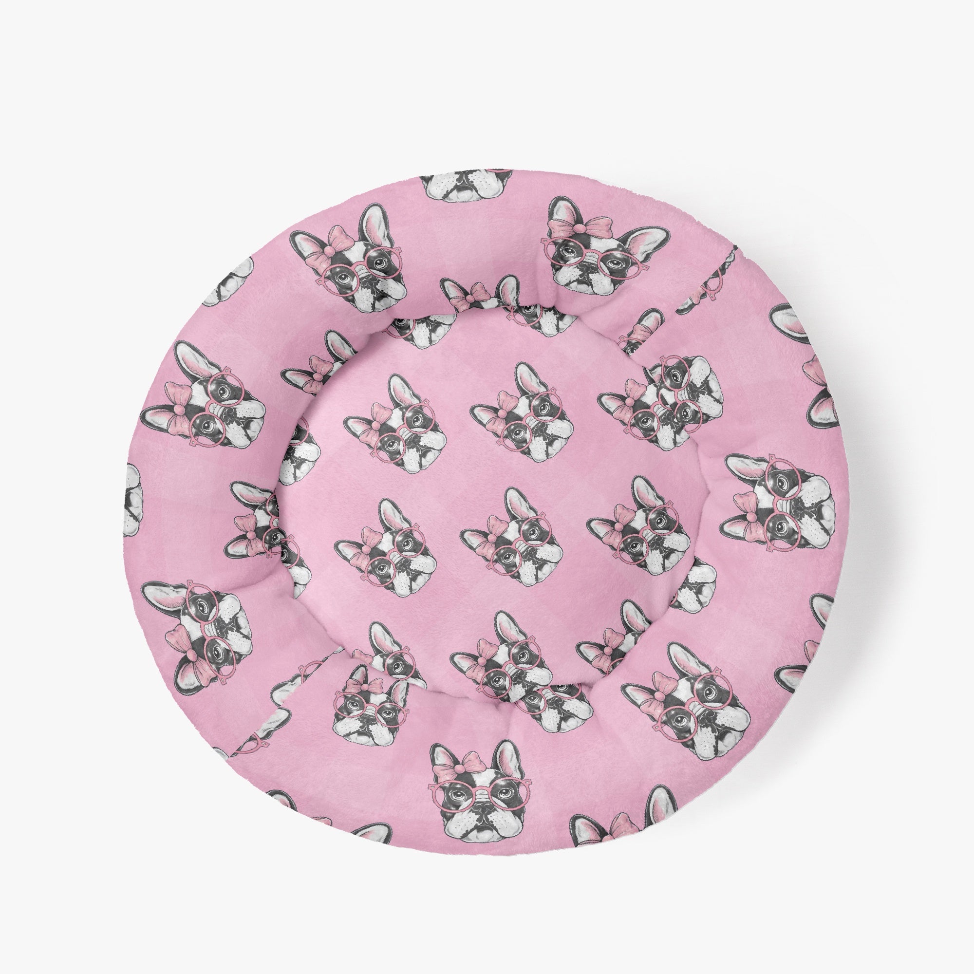 Summer - Cloud-Comfort Frenchie Bed | Anti-Anxiety French Bulldog Donut Bed