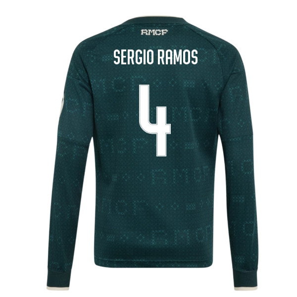[DDJ] 2026 2027 Real Madrid Long Sleeve Shirt Ramos Away Apparel (Kids) (Sergio 4)