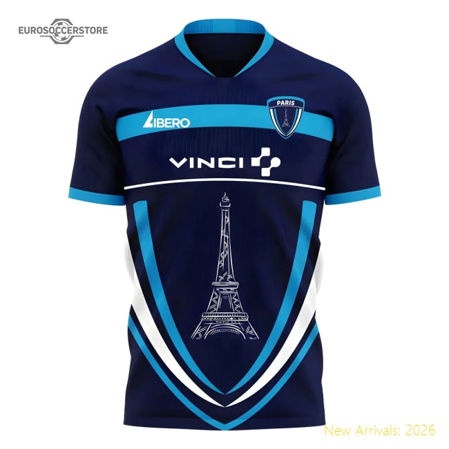 Top-Quality Paris Fc 2024-2025 Home Concept Football Kit (Libero)
