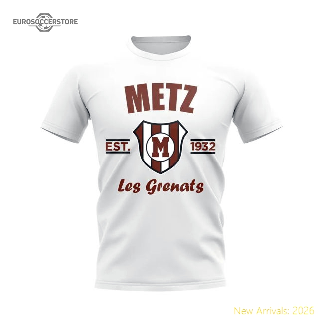 Genuine Professional-Grade Metz Established Football T-Shirt (White)