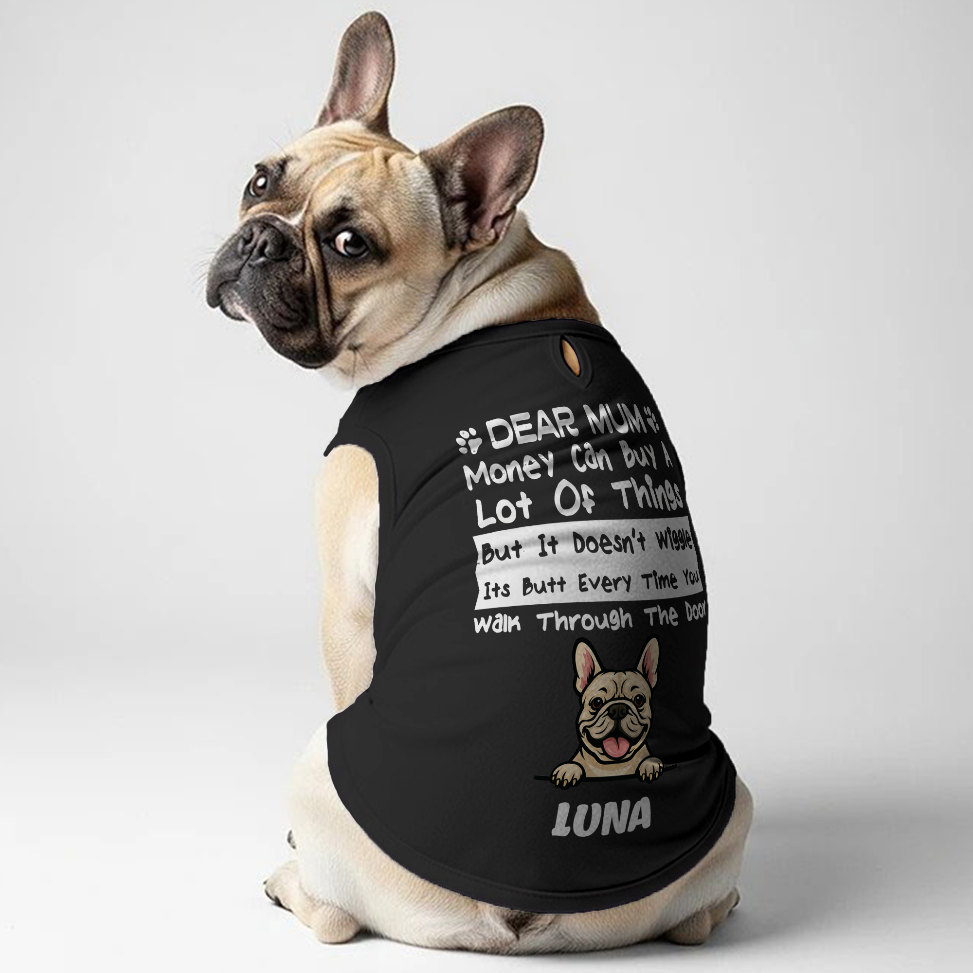 | Custom Dog T-shirt For French Bulldogs For Dog Lovers | Durable Build