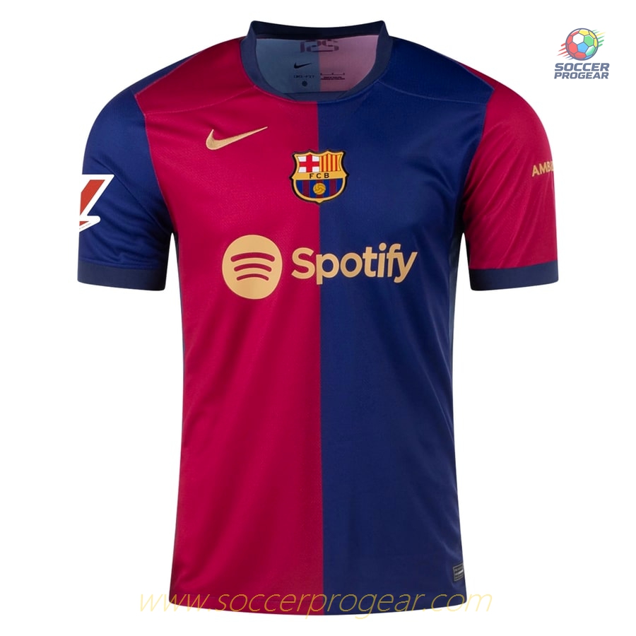 Barca 2024-2025 Season Home Gavi Children Football Kit Football Shirt