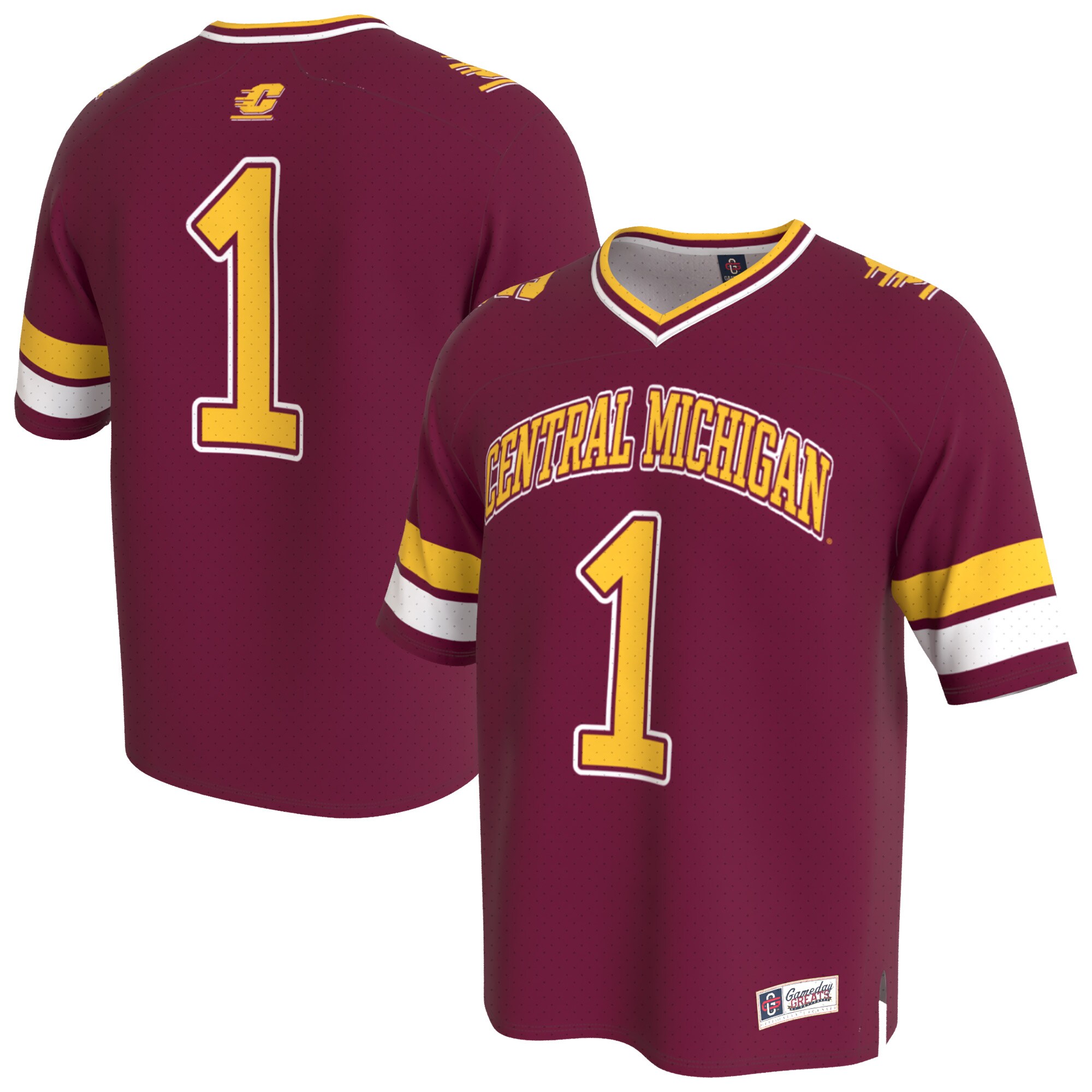 Central Michigan Chippewas GameDay Greats Unisex Lightweight Collegiate Football Fashion Jersey - Maroon