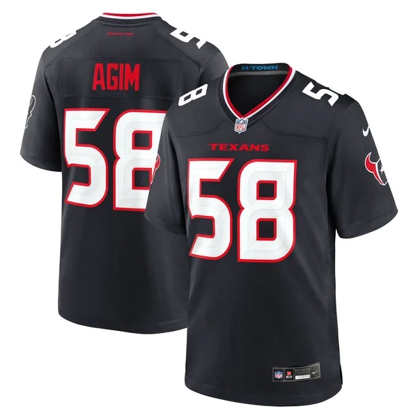 None Agim Houston Game Jersey - Navy | NFL Player Jersey | NFL Footbal