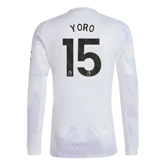 2025-2026 Man Utd Long Sleeve Away Top (Yoro 15)