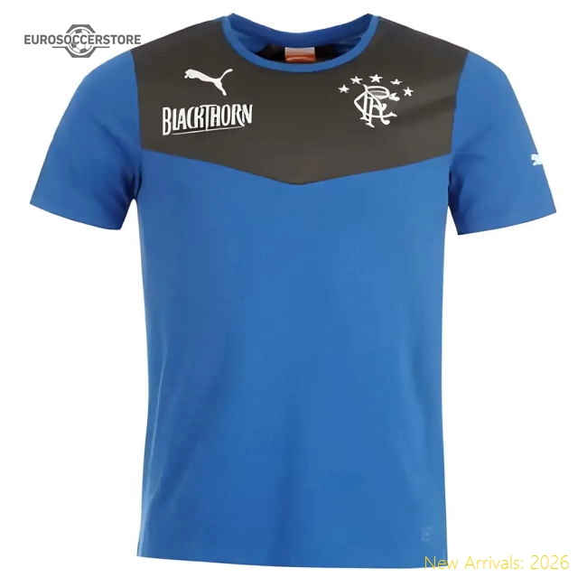 2013-14 Rangers Puma Cotton T-Shirt (Blue) - Kids