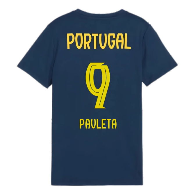 2025-2026 Portugal Casuals Tee (Persian Blue) - Kids (Pauleta 9)