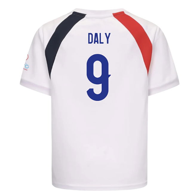 DALY 9 Authentic Replica England Home Supporter Kit for Kids