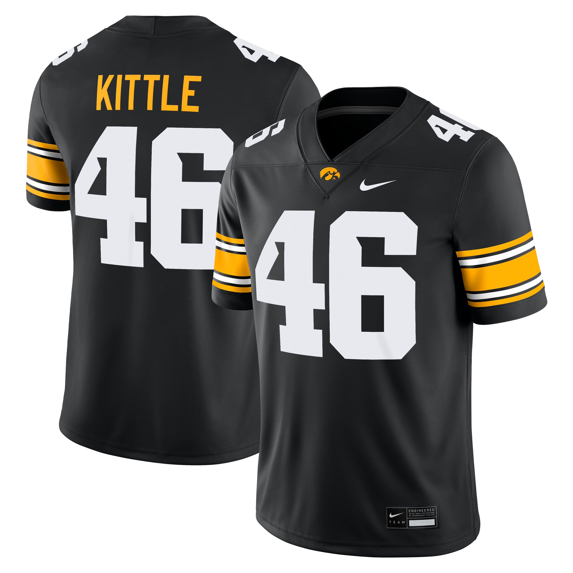 George Kittle #46 Iowa Hawkeyes Nike Alumni Player Game Jersey - Black