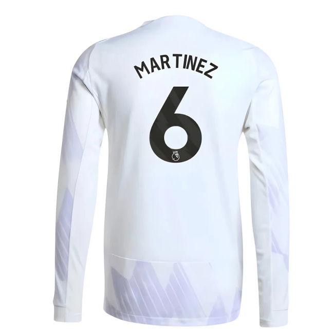 2025-2026 Man Utd Authentic Long Sleeve Away Jersey (Martinez 6)