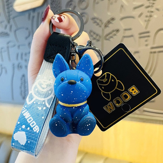French Bulldog Key Pendant Colorful Keyring (WJ132)