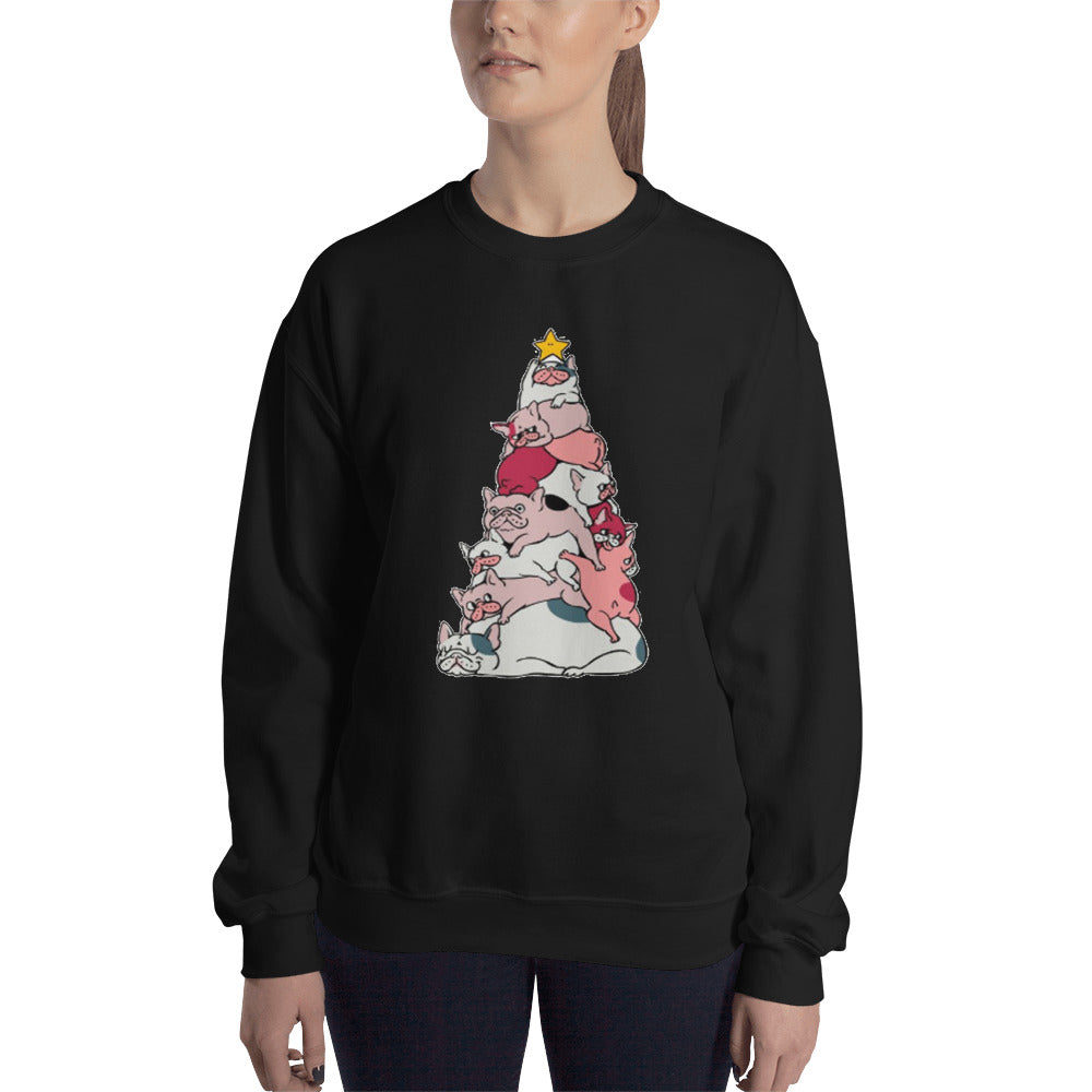 French Bulldog Frenchie Tree Unisex Sweatshirt Practical Pet Supply