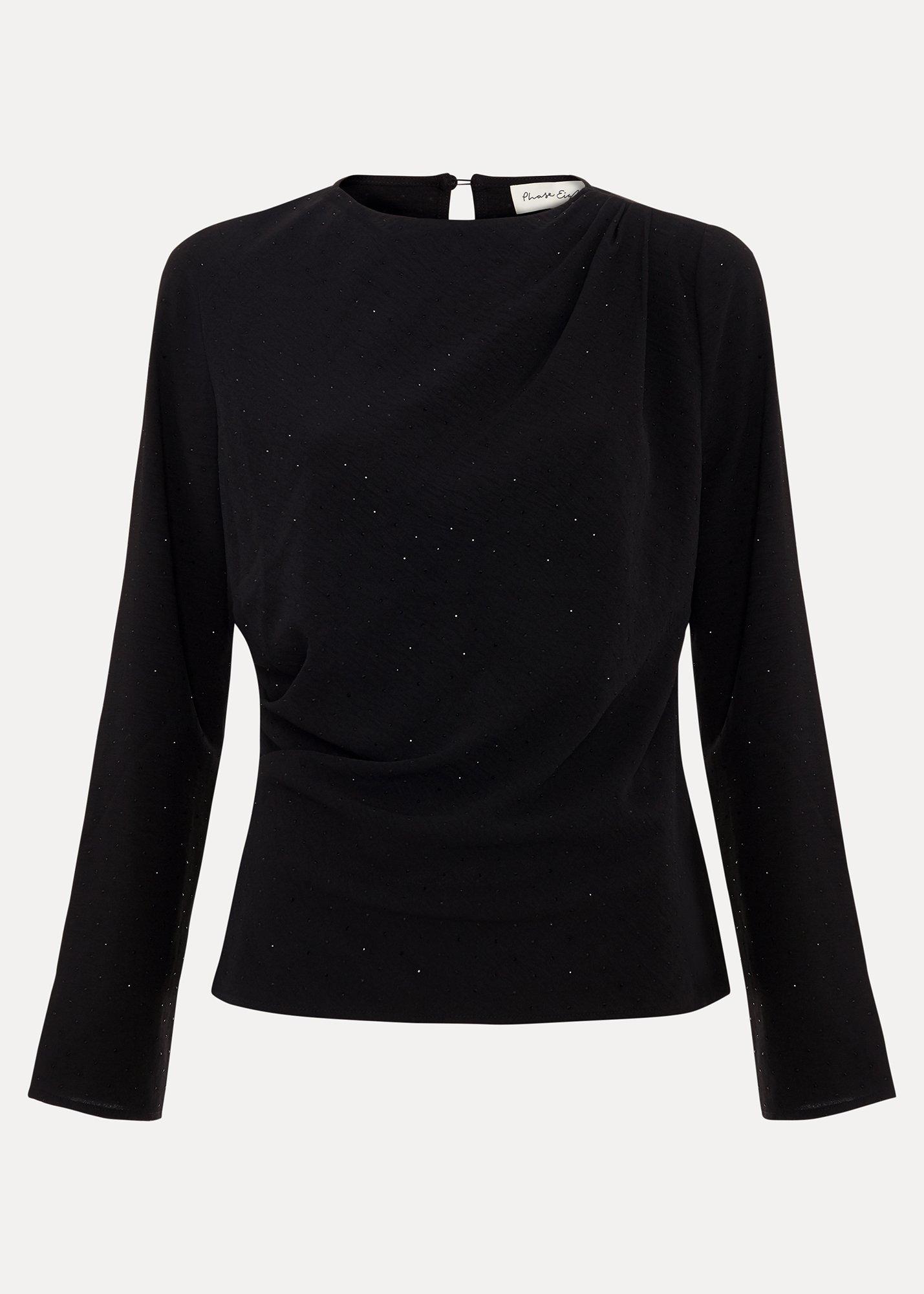 Petite Noa Sparkle Drape Top