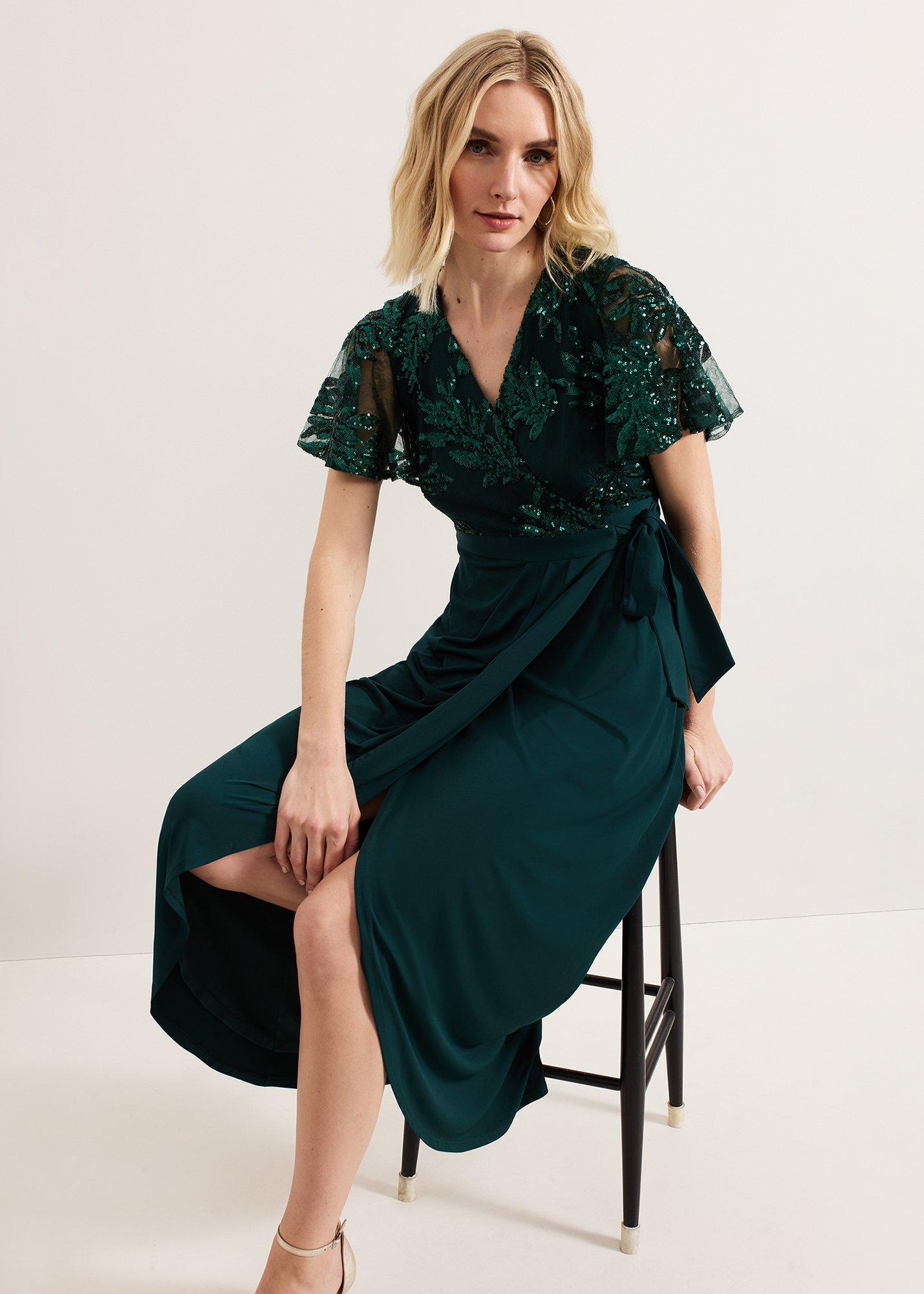 Minty Wrap Maxi Dress