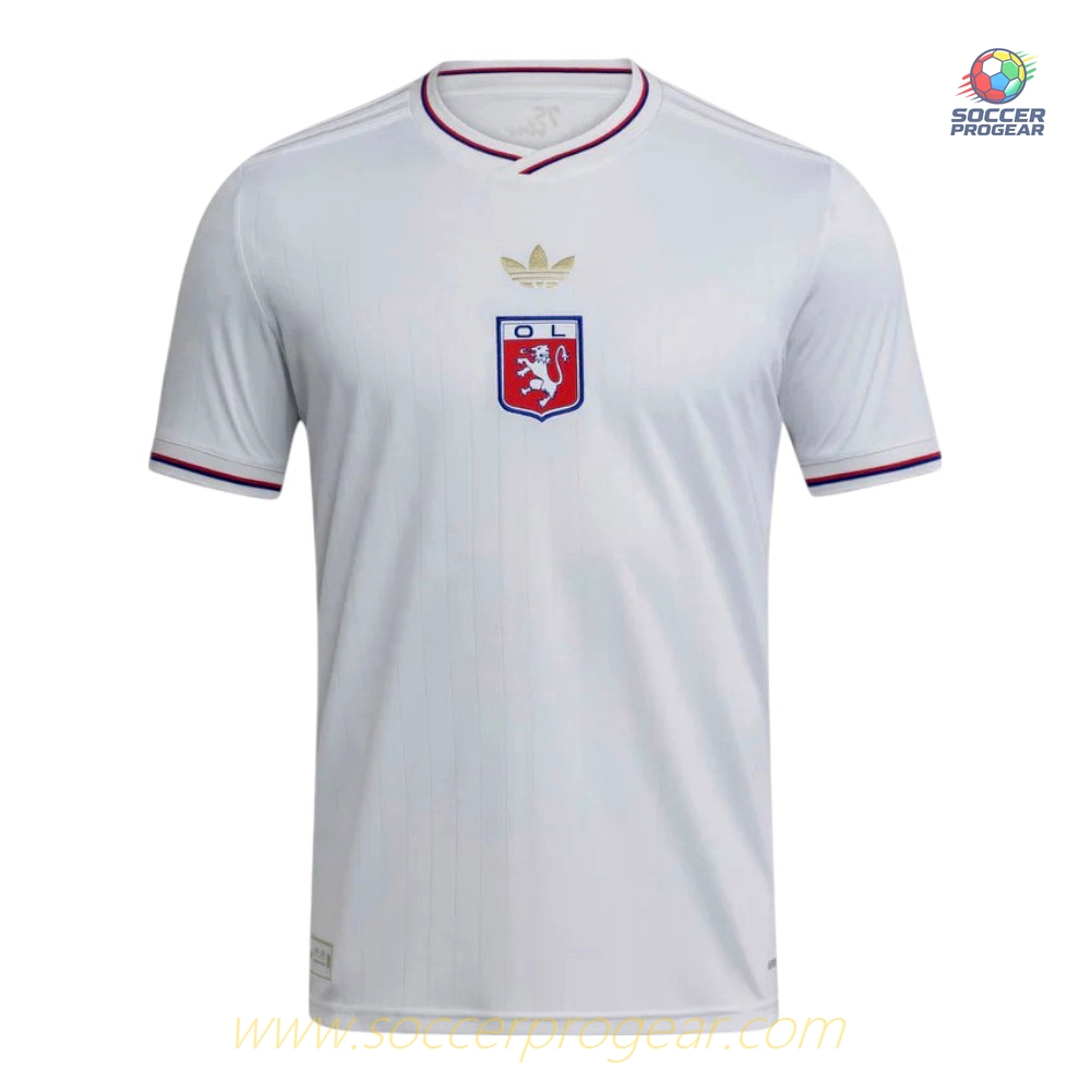 OL Ligue 1 Uber Eats Olympique Lyonnais 75th Anniversary Children Soccer Uniform Football Jersey