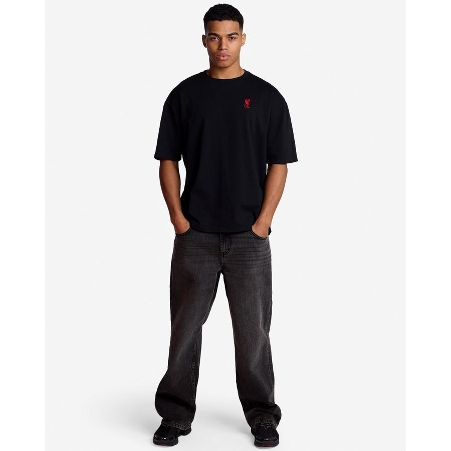 [EFKS] Liverpool Oversized Liverbird Black Apparel T