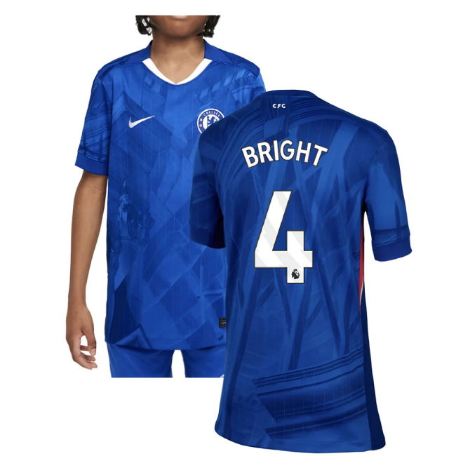 Chelsea 2025-20 Home Shirt Bright #4 L M S Kids